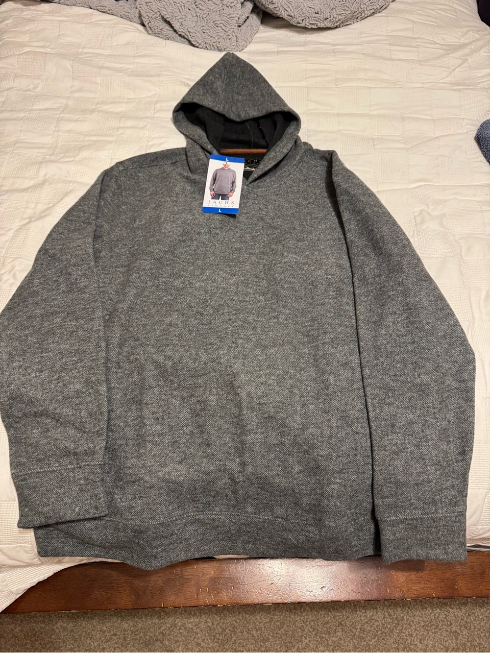 Jachs Men's Heather Gray Crewneck Hoodie Sweater